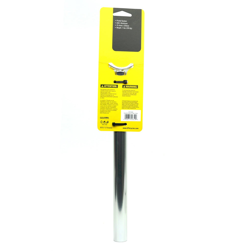 Polished Silver 25.4mm x 320mm BMX Seatpost K170216