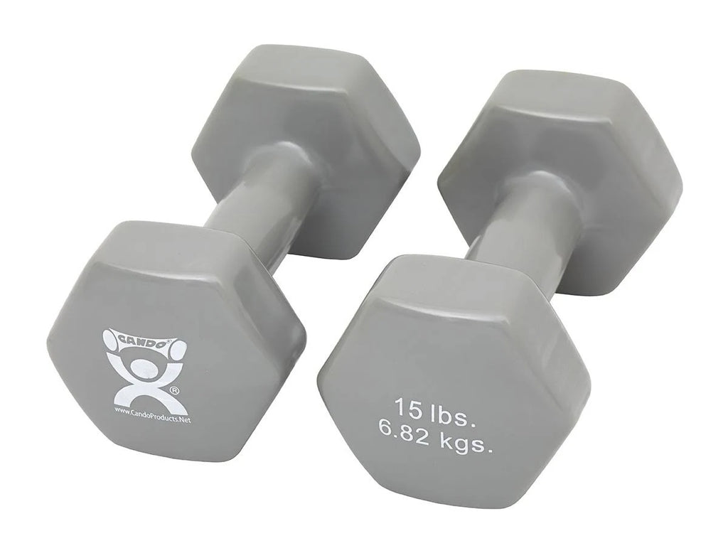 15 lb Silver Vinyl Dumbbell Pair V19904