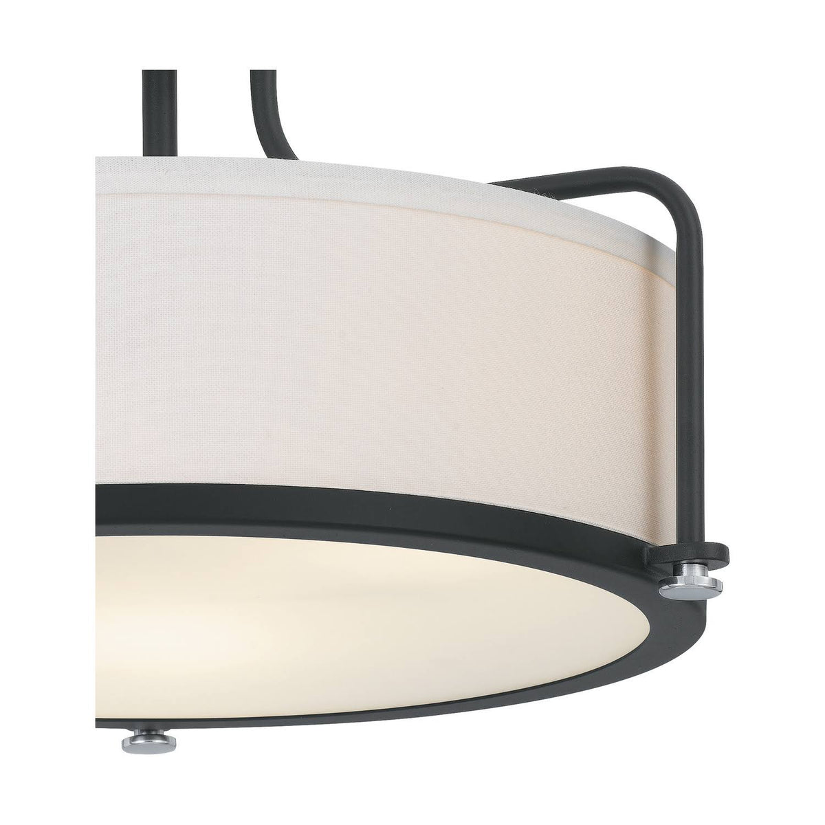 Earth Black 3-Light Semi-Flush Mount K97238