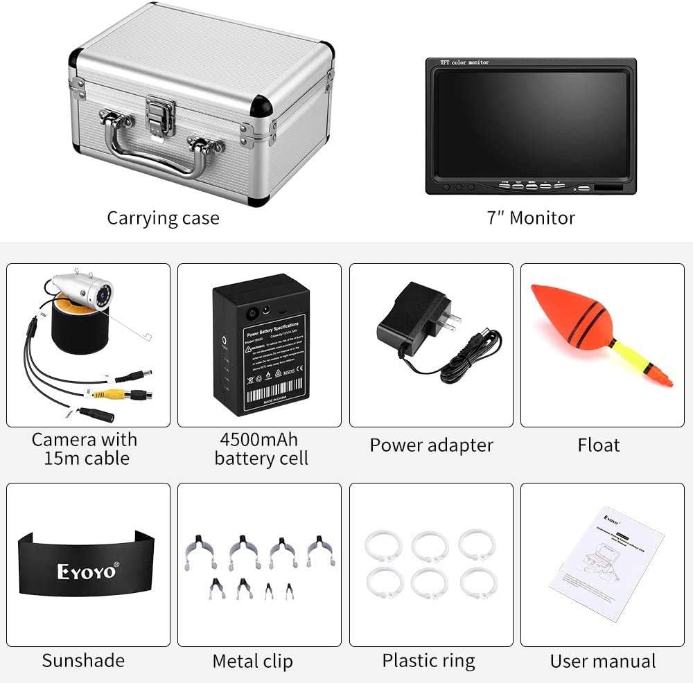 Upgraded 720P Underwater Fishing Camera with 7 inch Screen (15m) S23091