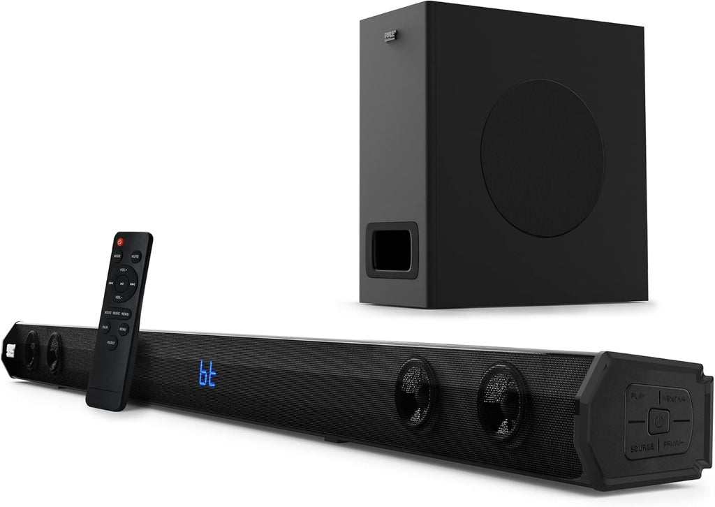 39" Bluetooth Soundbar Stereo Speaker with Optical, AUX, USB/TF Card Input G1129