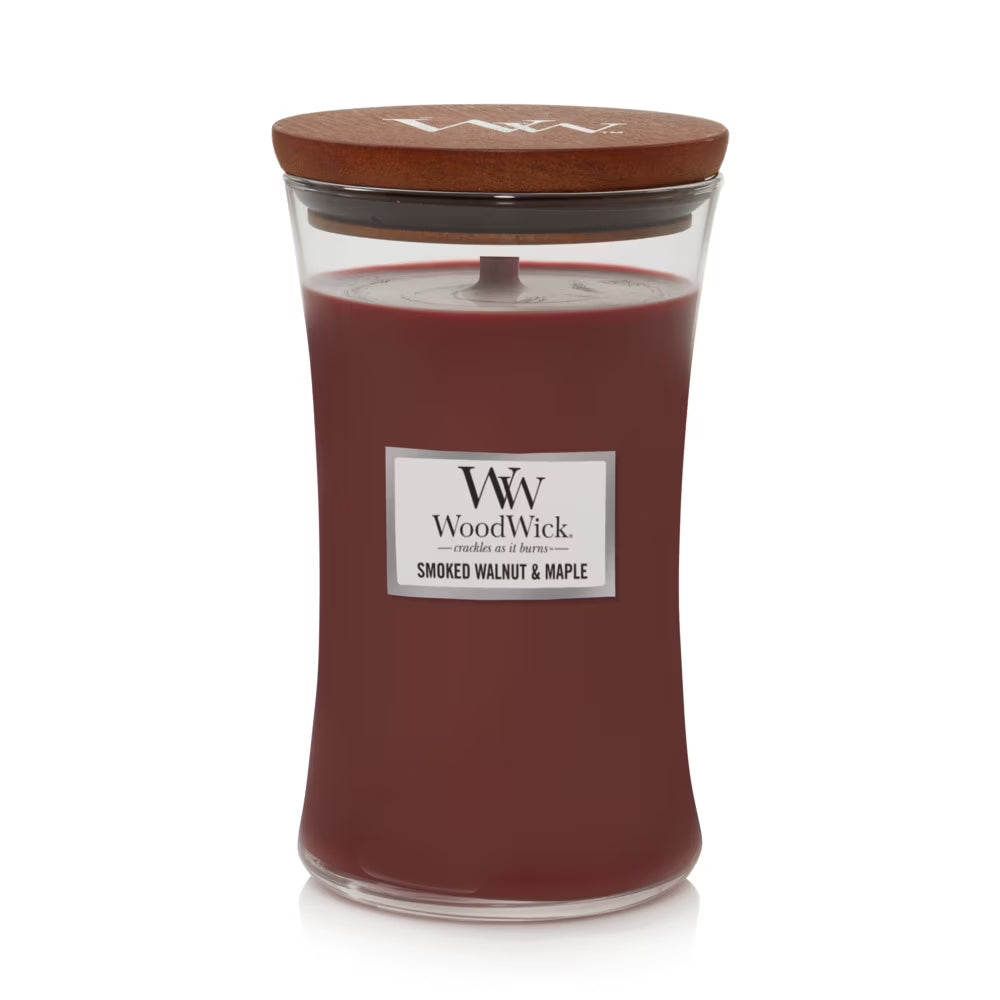 Smoked Walnut & Maple Large Hourglass Candle U893866