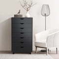 Black 7 Drawer Wood Dresser Y146156