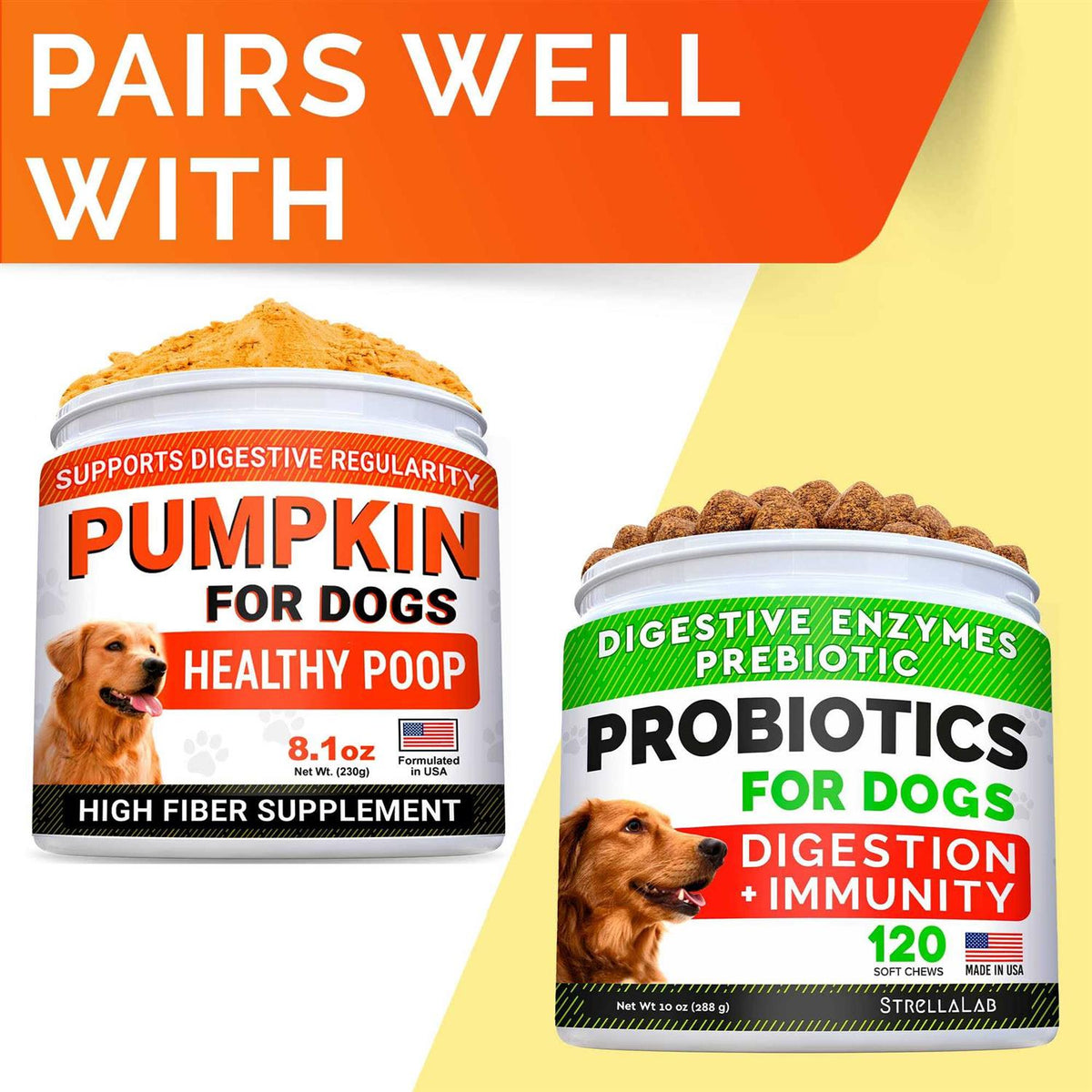 Pumpkin High Fiber Digestive Supplement for Dogs B8863