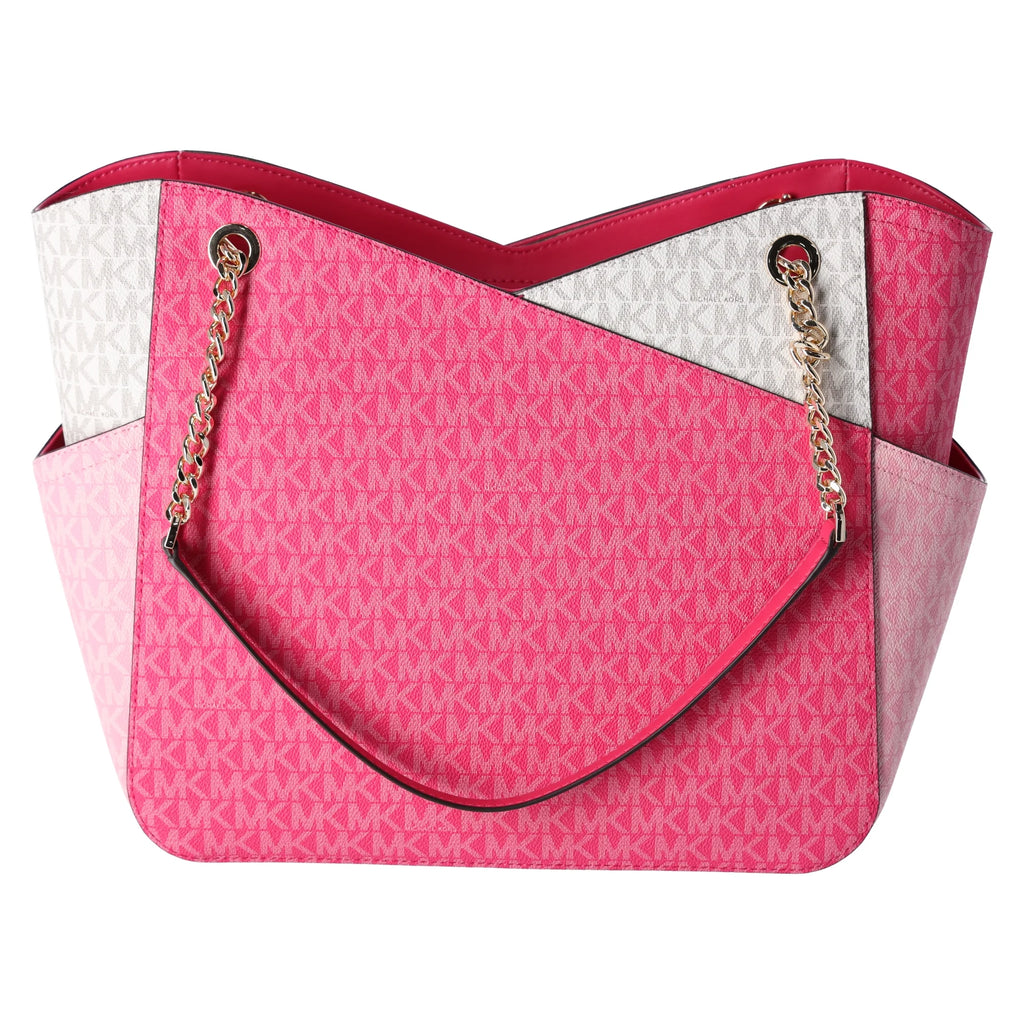 Electric Pink Large Chain Tote Handbag U51298