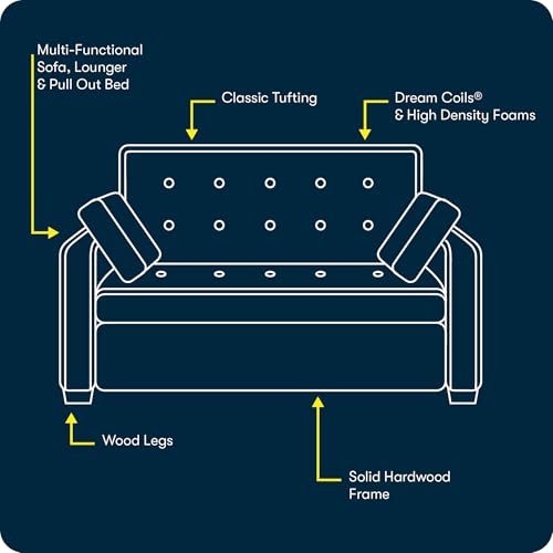 Queen Size Velvet Convertible Sleeper Sofa F322610
