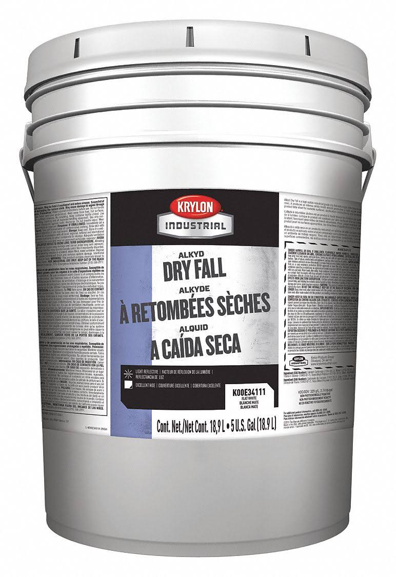 5 gal. White Semi-Gloss Alkyd Dry Fall Paint M485485
