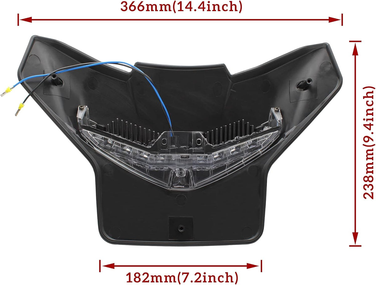 Black Hood Panel with Daytime Running Light for Can-Am Ryker V978