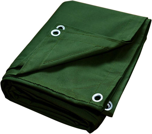 10 OZ Heavy Duty Waterproof Canvas Tarp, 10x12 Feet Z795253