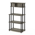 French Oak Grey/Black Printer Stand with Top Cabinet E89994