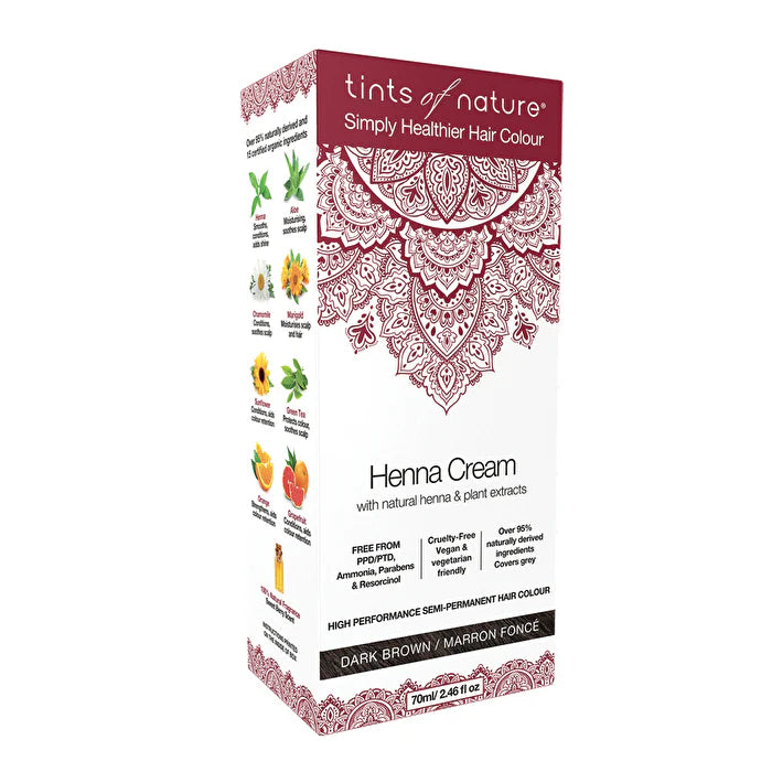 Dark Brown Henna Cream Hair Colour 70ml X657426
