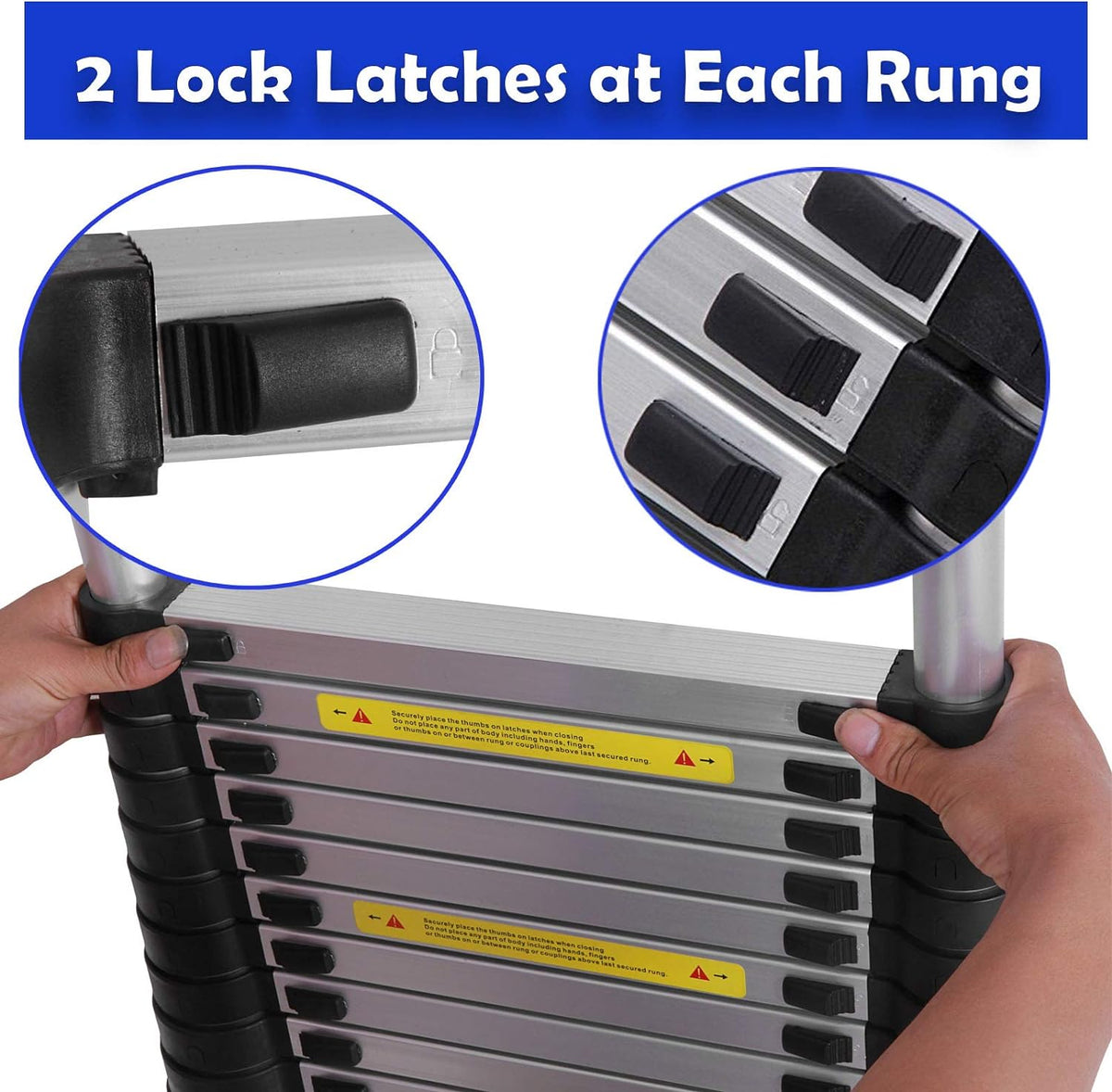 20ft Aluminum Telescoping Ladder Adjustable Height M776