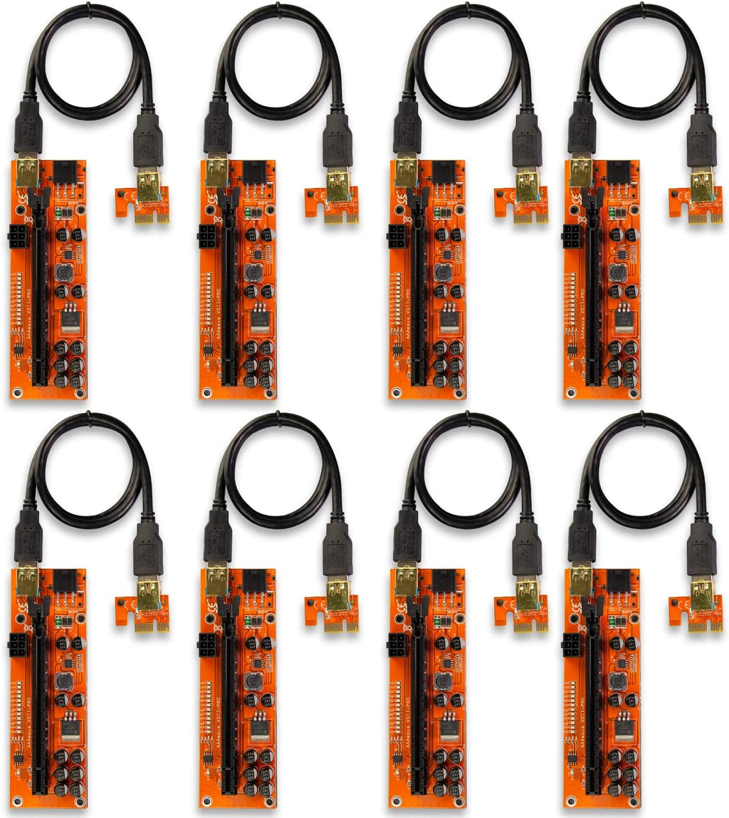 PCIE Riser 1x to 16x Graphic Extension 60cm USB 3.0 Cable Pack of 12 T519