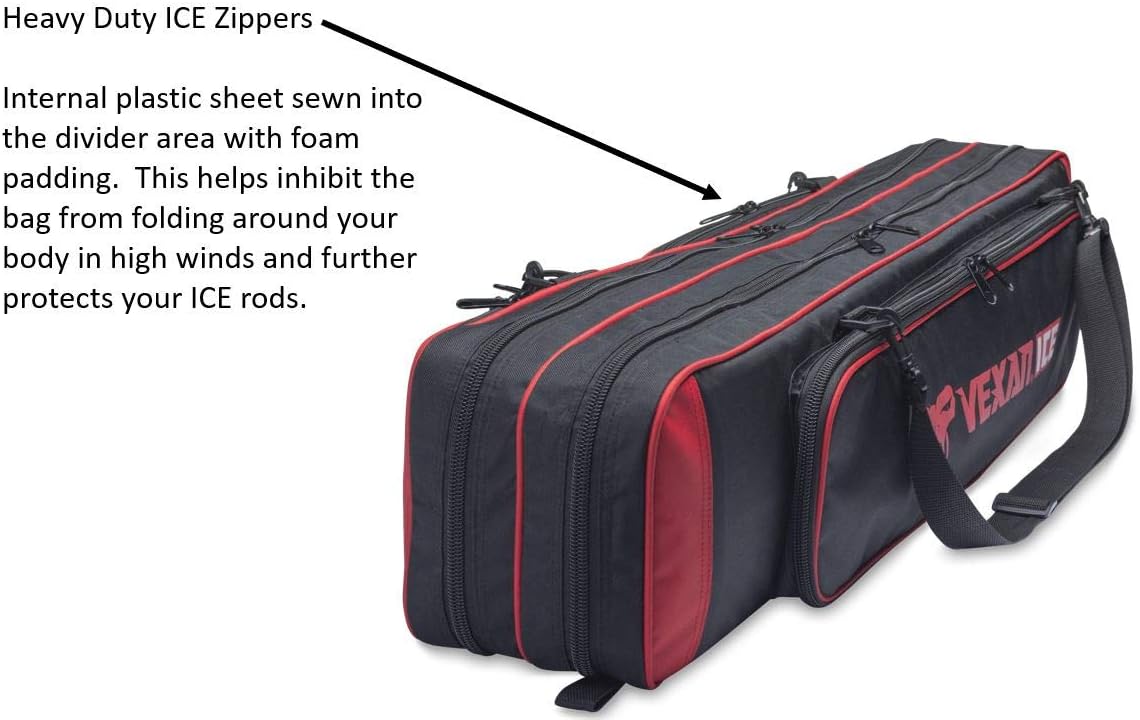 Red 36.5 Soft Case Fishing Rod and Tackle Bag H173