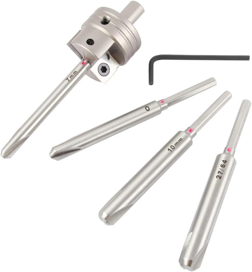 Pen Barrel Trimmer Kits with No-Sharpening Cutting Head, 7mm, 10mm Pen Mill Pilot Cutter Shafts, Pack of 2 H1831