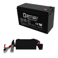 12V 7.2AH Replacement Battery + 12V 1Amp Charger V500