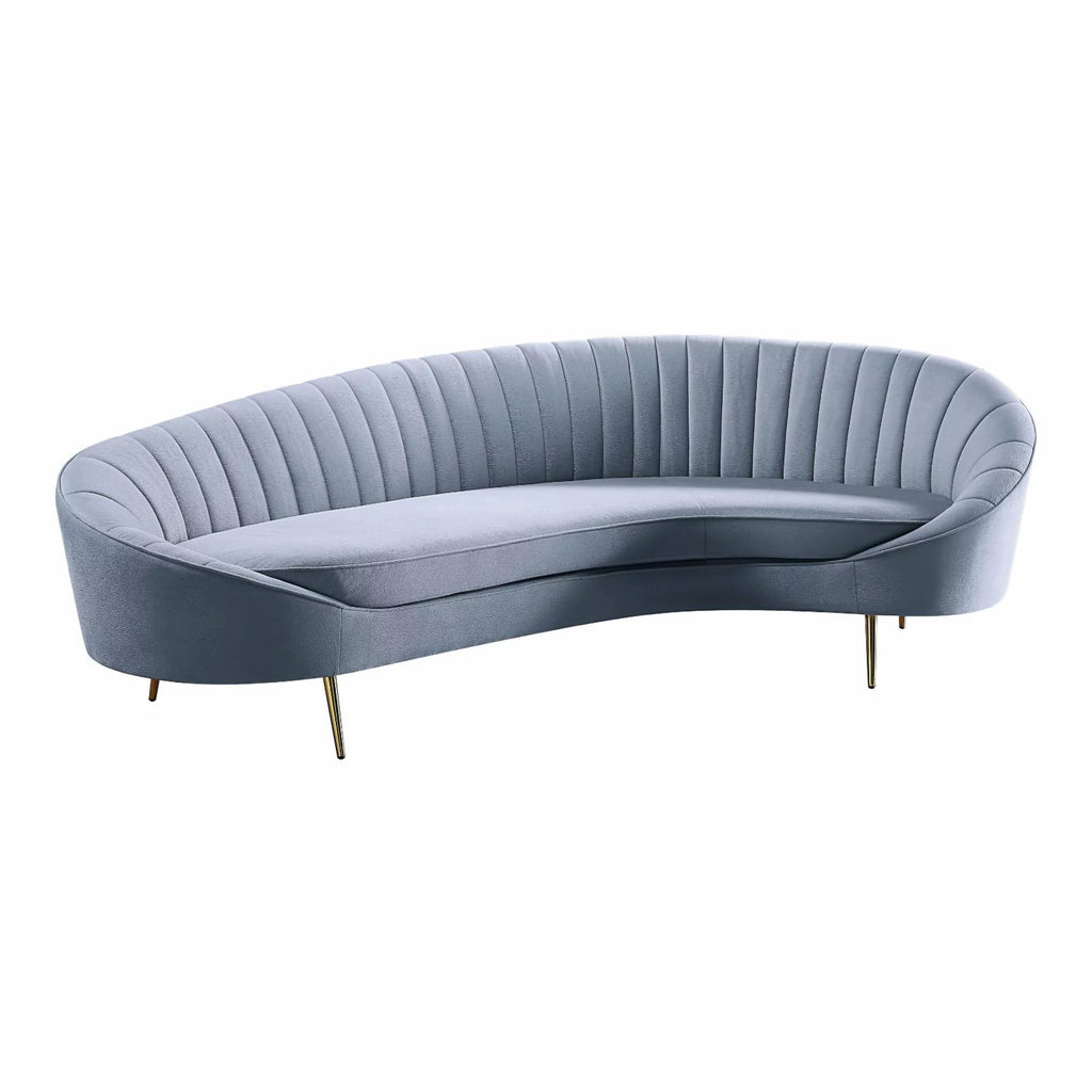 Light Gray Velvet Sofa W8248