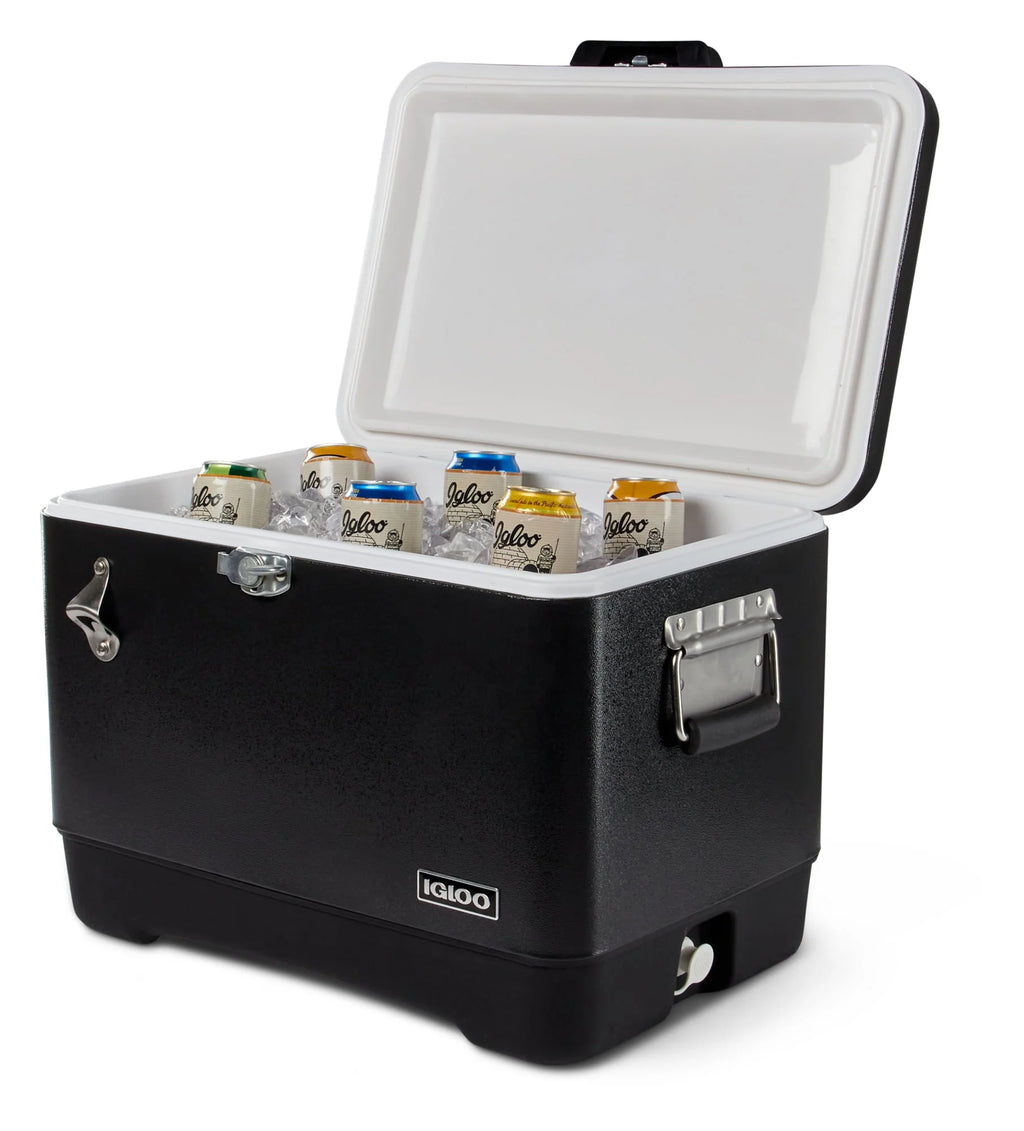 54 Qt Hard Sided Cooler, Black O8345