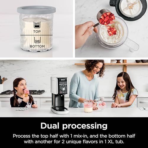 11-in-1 Ice Cream & Frozen Treat Maker with 2 XL Family Size Pint Containers, Silver E4651