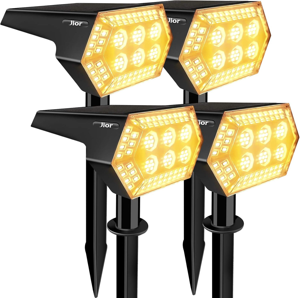 108 LED IP65 Waterproof Solar Spotlights 4 Pack M7732