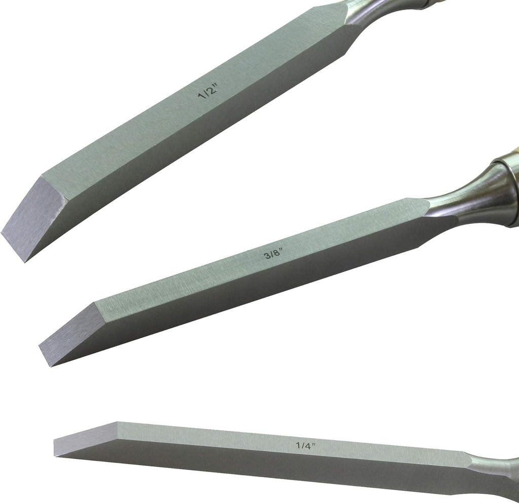 Wood Chisel Set Chrome-Vanadium Steel Set of 3 Q264