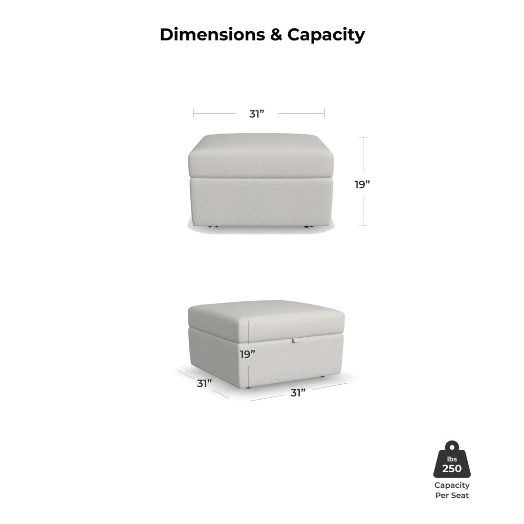 Frost Ottoman with Storage P566625