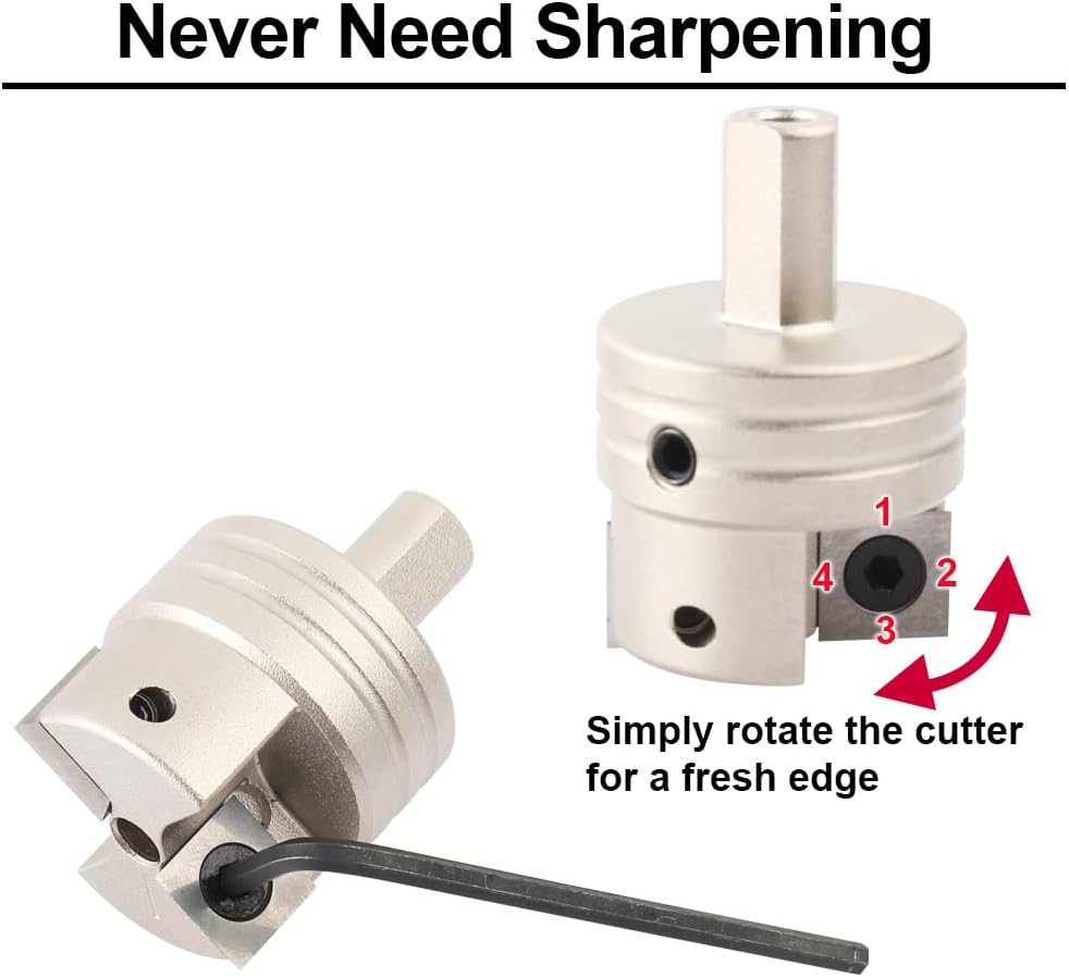 Pen Barrel Trimmer Kits with No-Sharpening Cutting Head, 7mm, 10mm Pen Mill Pilot Cutter Shafts, Pack of 2 H1831