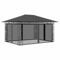 Gazebo with Mosquito Net 13.1'x9.8'x9' Anthracite V3573