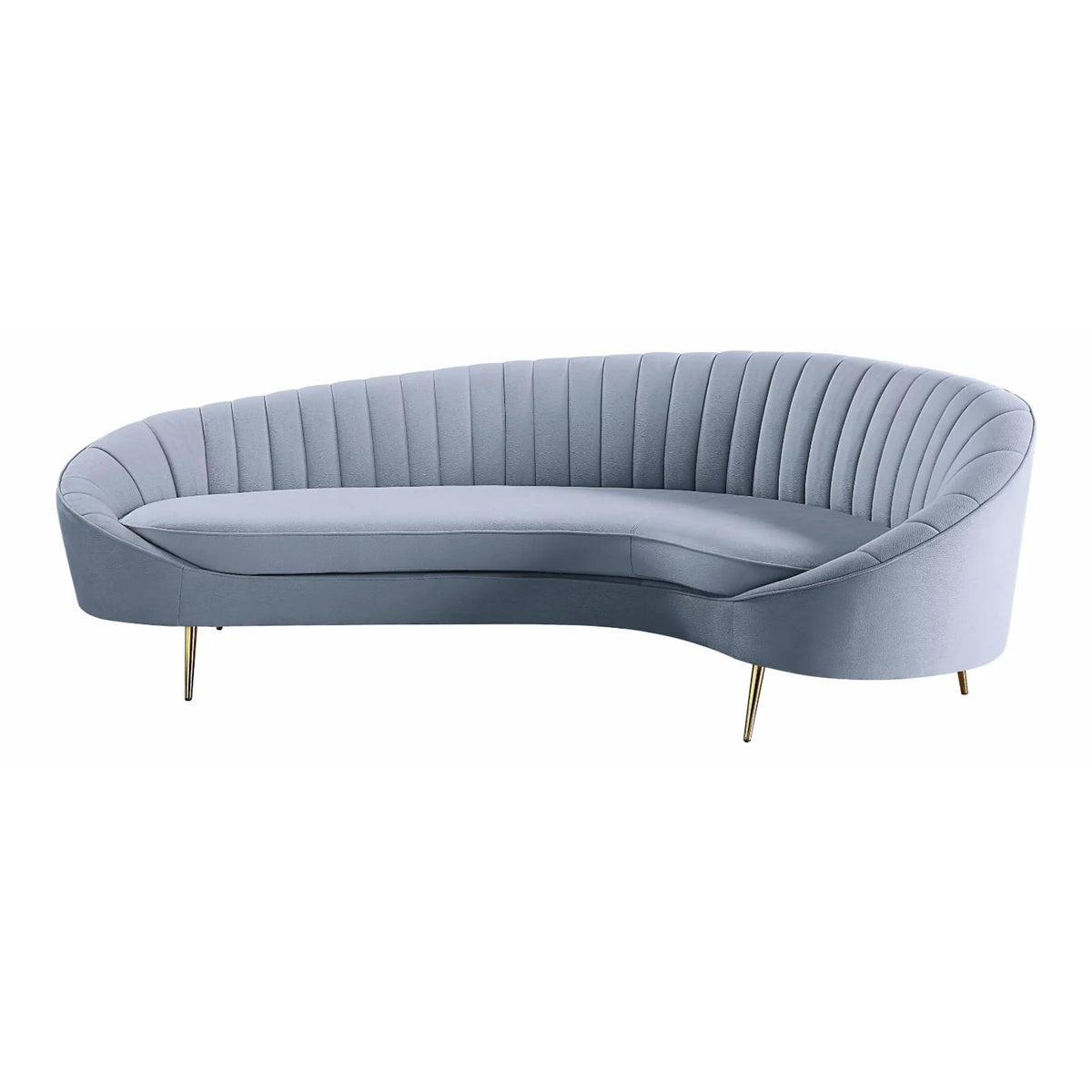 Light Gray Velvet Sofa W8248