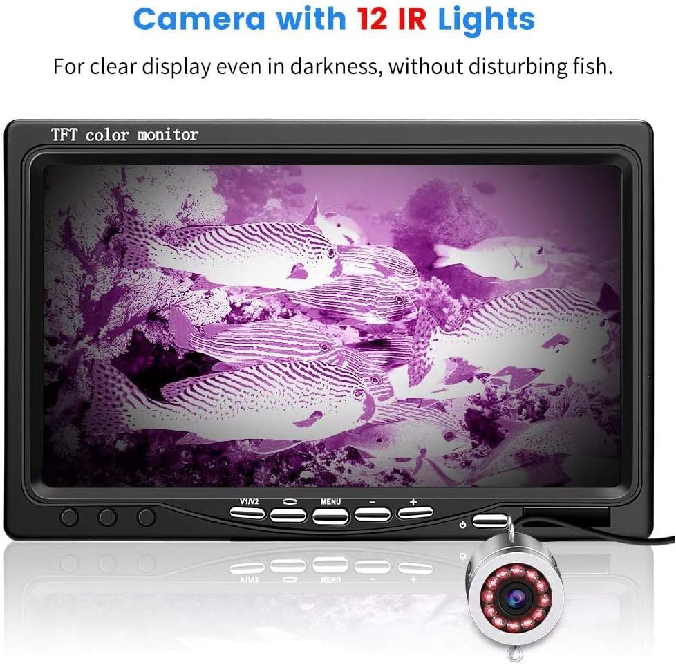 Upgraded 720P Underwater Fishing Camera with 7 inch Screen (15m) S23091
