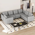 Gray Modular Sectional Sofa with Storage M496299