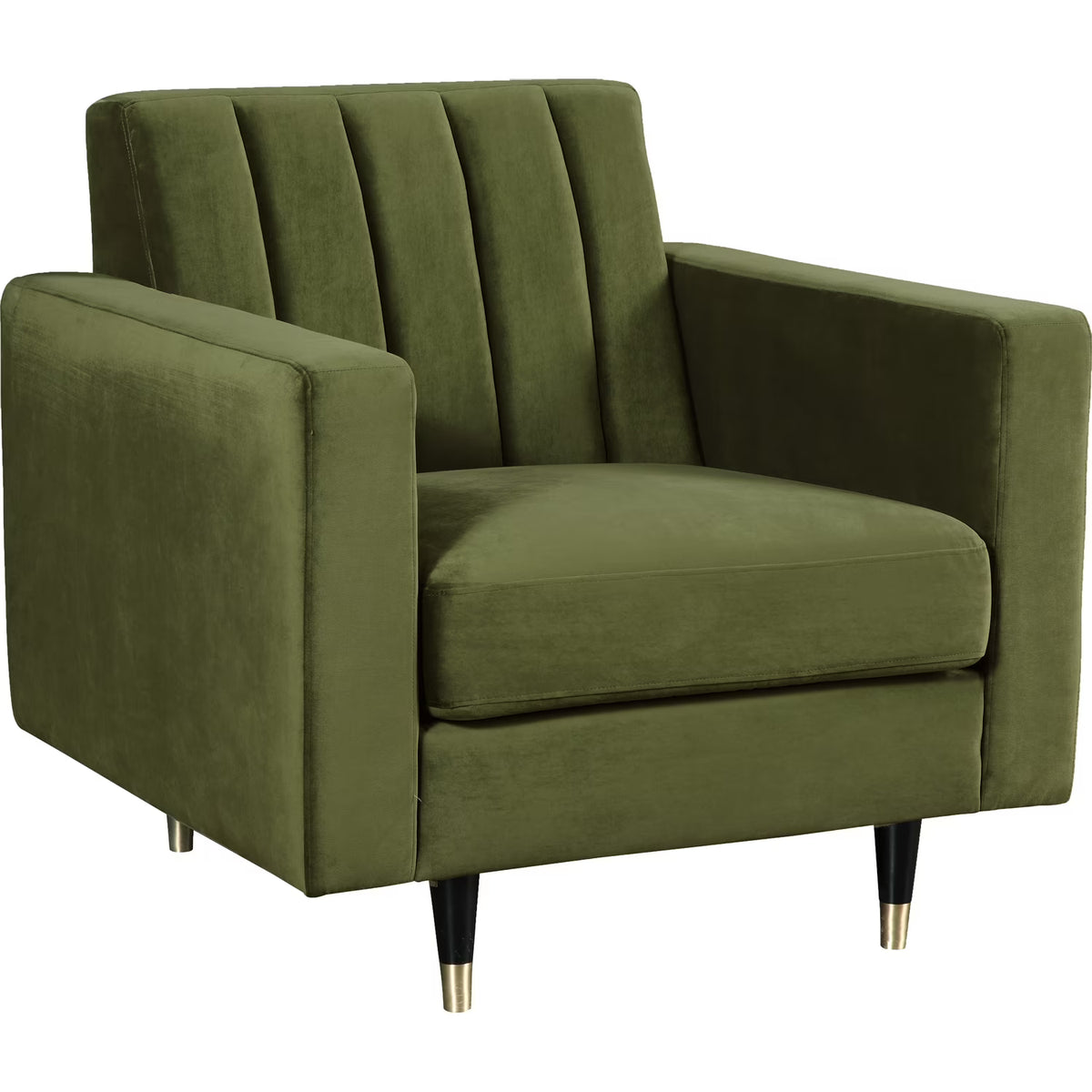 Olive Velvet Chair Y96164