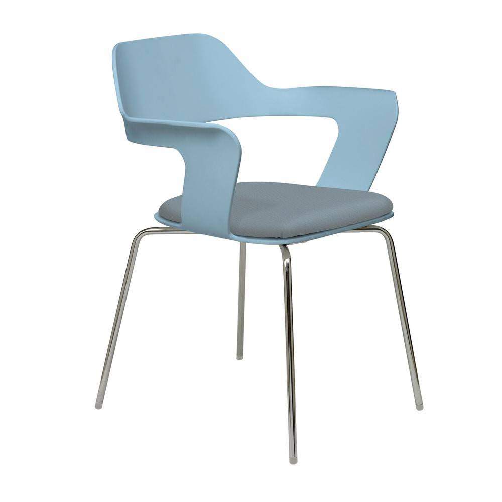 Blue Stacking Chair with Flex Poly Shell F306951