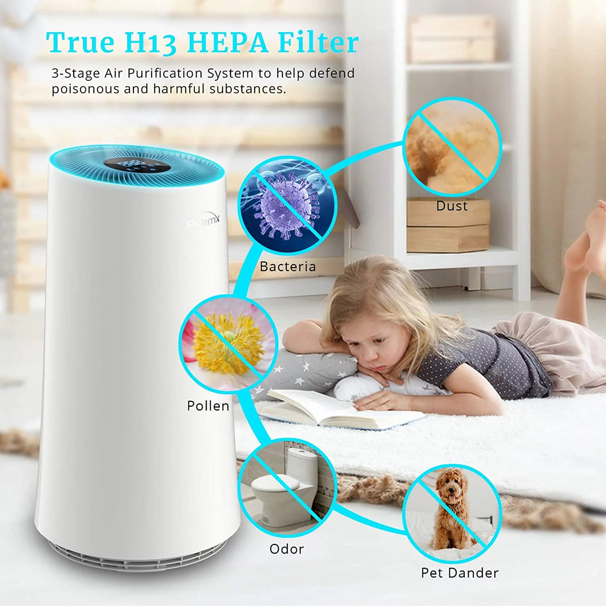 H13 True HEPA Air Purifier with Sleep Mode G354