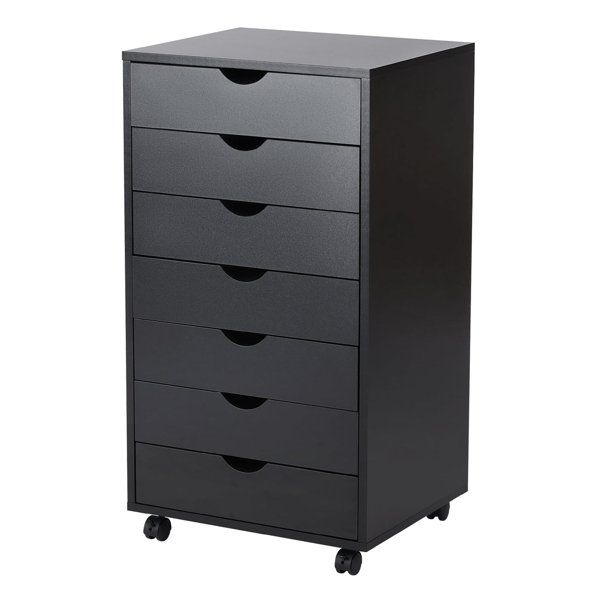 Black 7 Drawer Wood Dresser Y146156