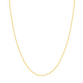 18K Yellow Gold 1.05mm Round Wheat Chain Necklace with Lobster Lock N320526