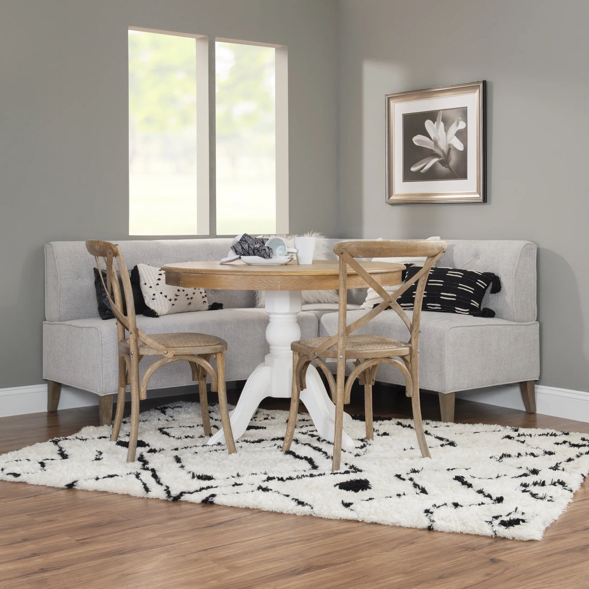 Upholstered Corner Dining Nook, Seats 5 A842