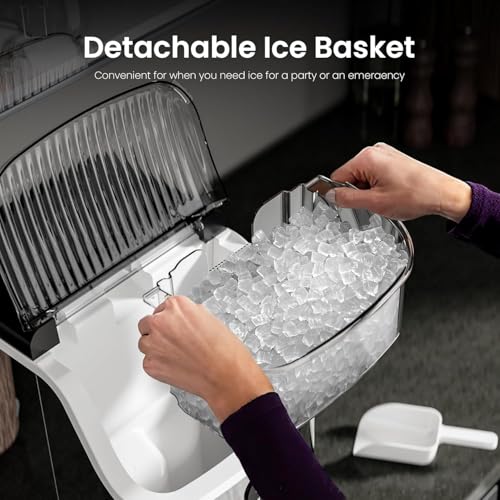 Black Portable Ice Maker Machine with Self-Cleaning Function I509