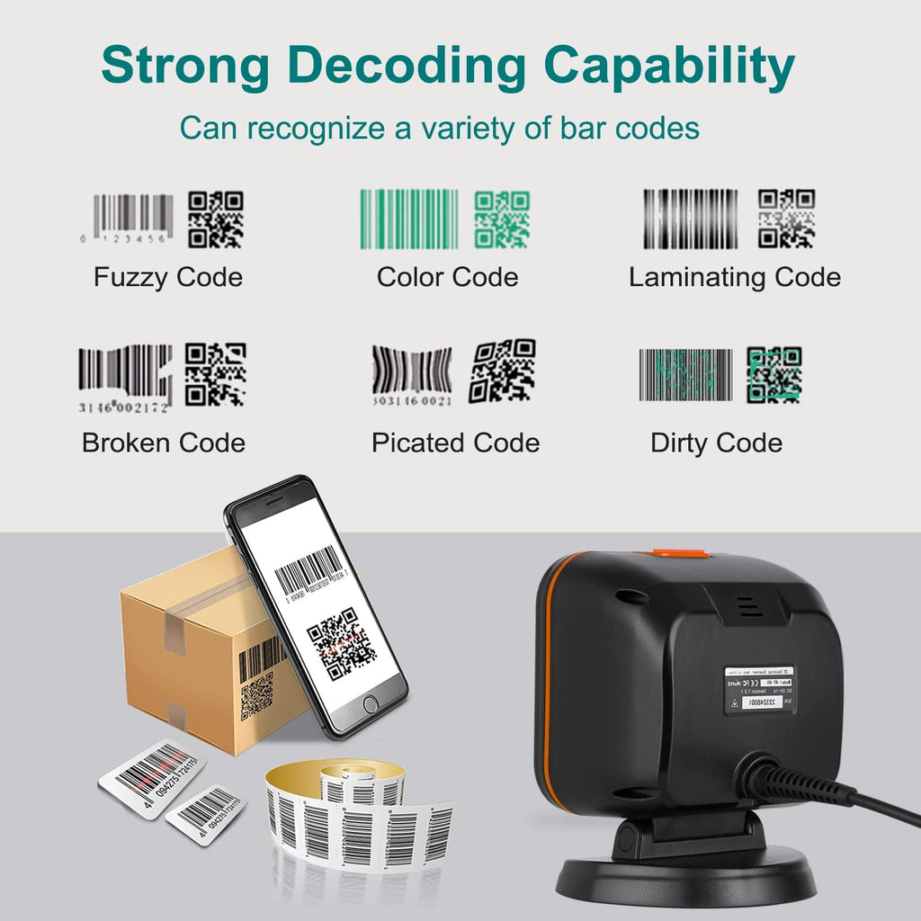 USB Wired Omnidirectional Barcode Scanner H85960