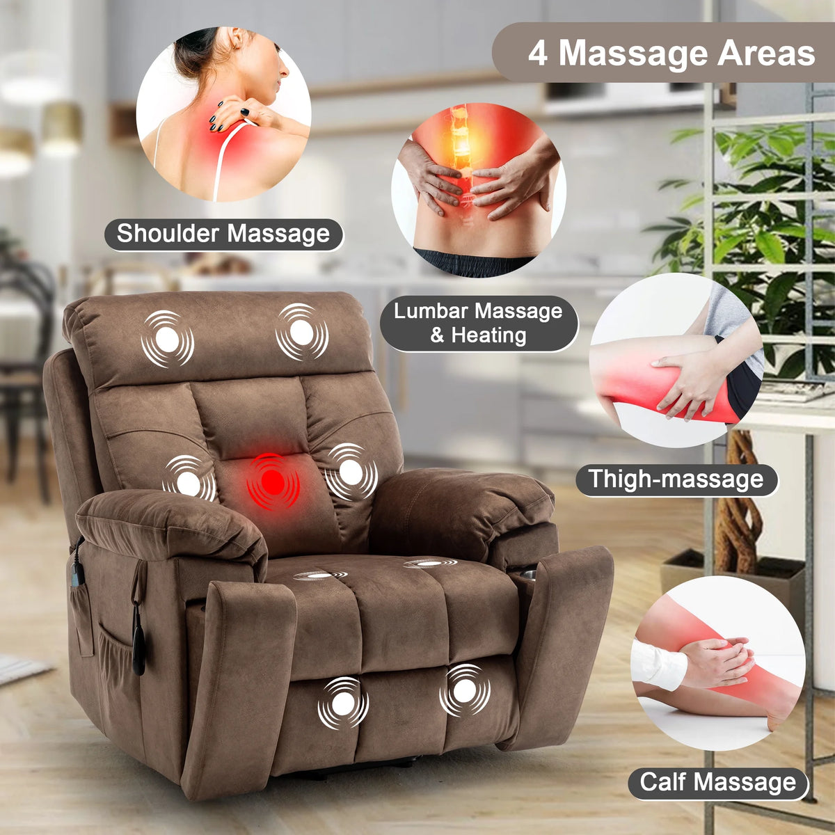 Power Lift Recliner Chair with Heat and Massage Q41213