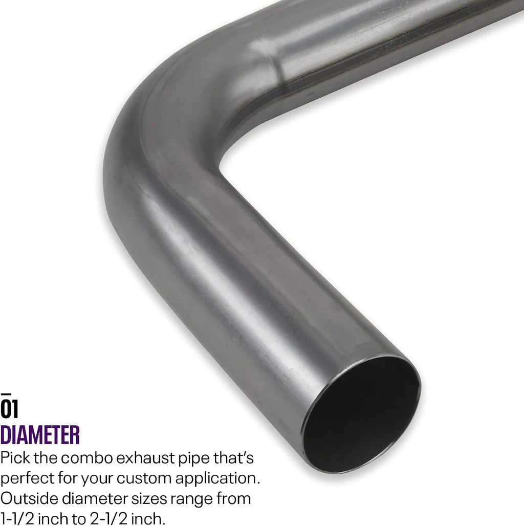 1-3/4 Inch Mild Steel Exhaust Pipe Pack of 2 T585047