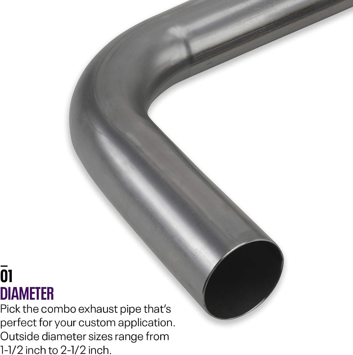 1-3/4 Inch Mild Steel Exhaust Pipe Pack of 2 T585047
