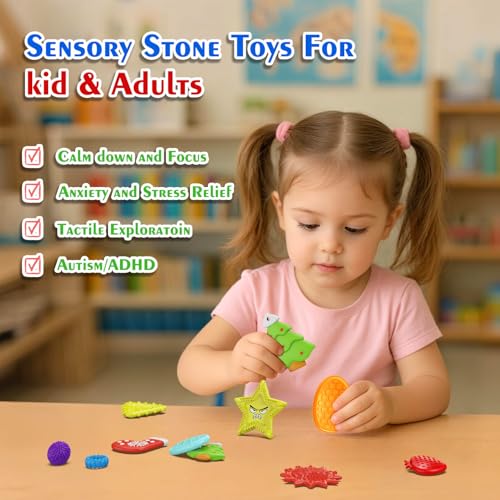 24 Days Countdown Fidget Toys Sensory Stone Set K31269