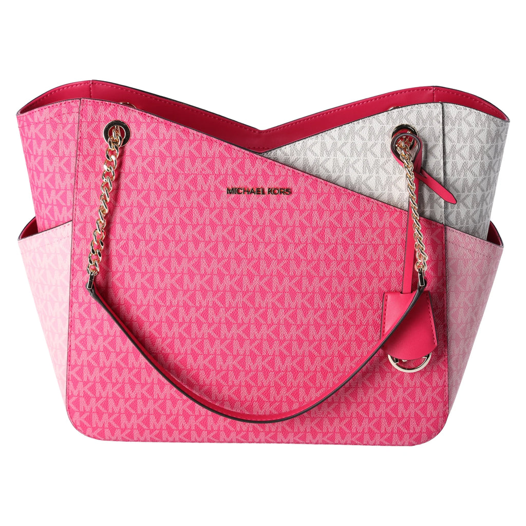 Electric Pink Large Chain Tote Handbag U51298