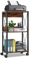 3-Tier Rolling Printer Cart with Storage Z6374
