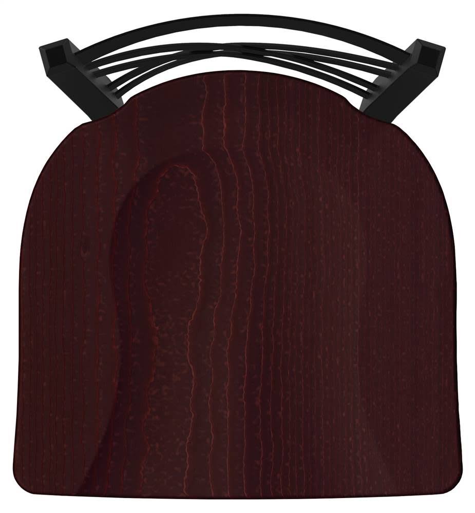 18x22 Chair with Black Wrinkle Finish, Dark Cherry Oak Seat S191