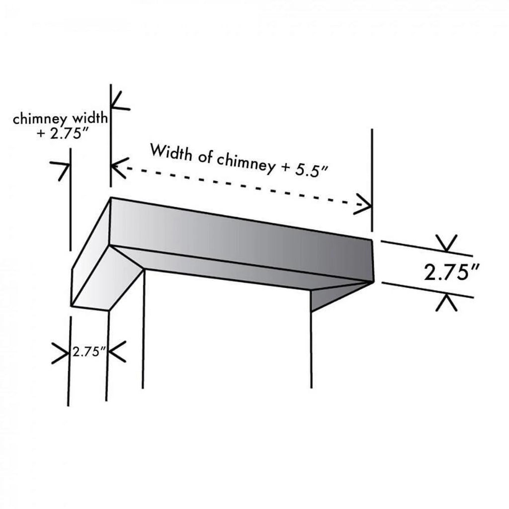 Vented Crown Molding Profile 6 for Wall Mount Range Hood U403416
