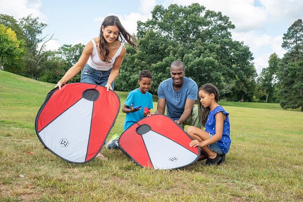 Collapsible Vinyl Cornhole Outdoor Lawn Game T2778