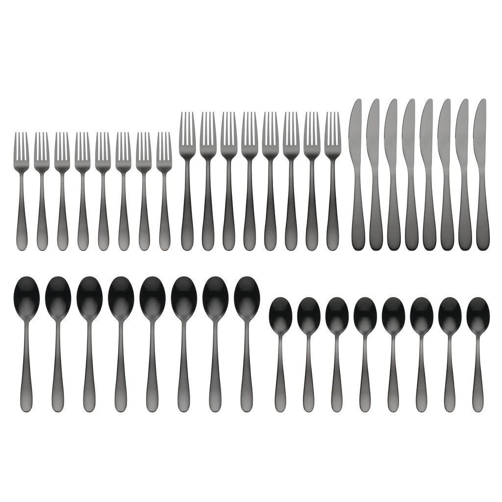 Black 40 Piece Flatware Set G7949