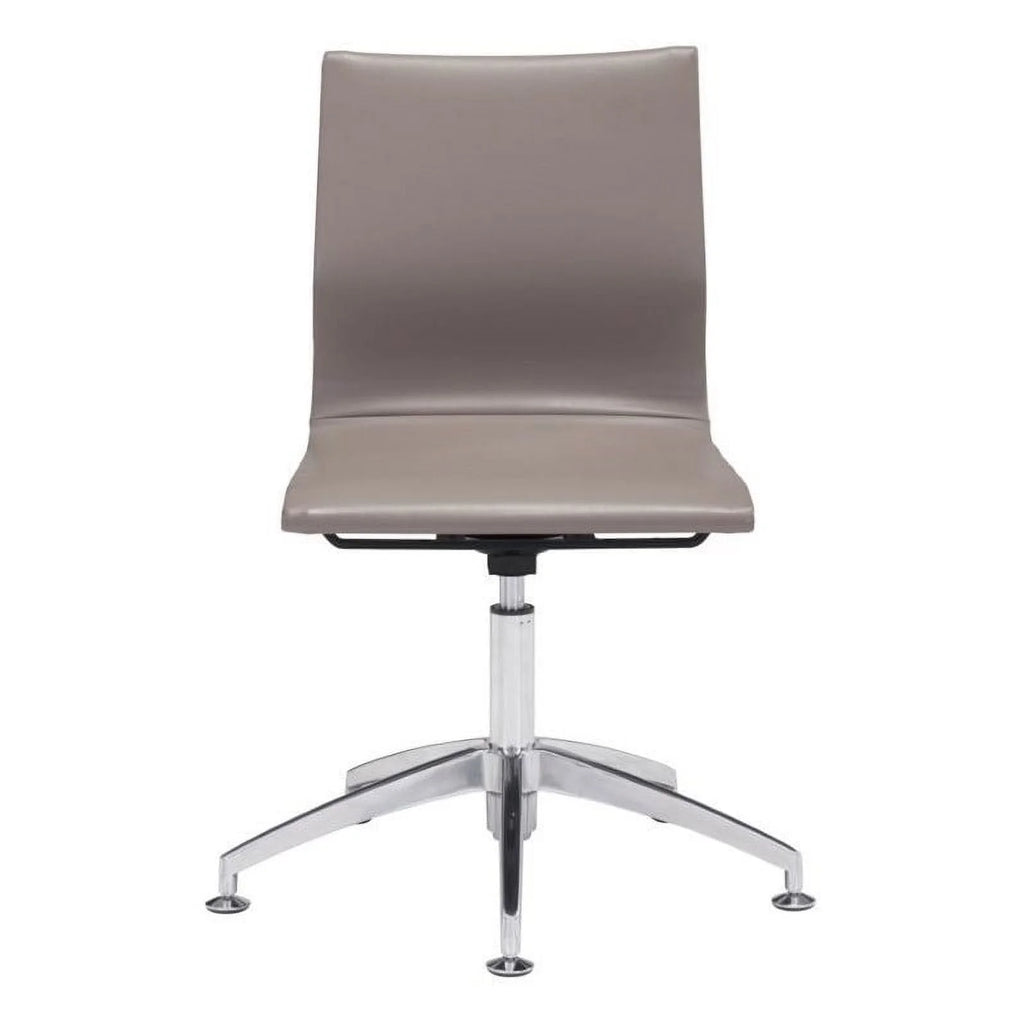 Brown Faux Leather Conference Chair W6048